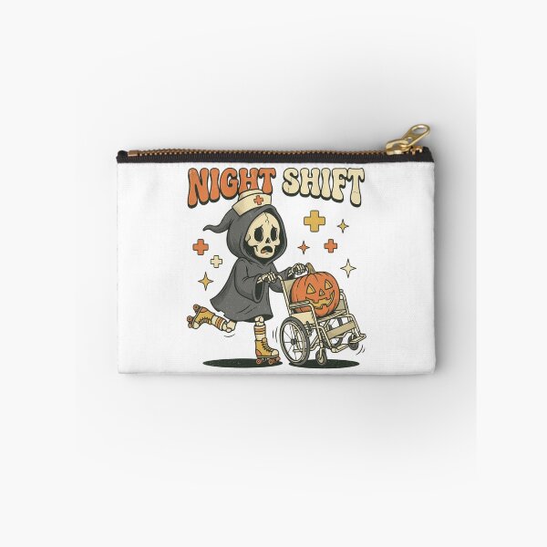 Item preview, Night Shift Nurse Halloween Shirt, Funny Skeleton Nurse T-Shirt, Retro Spooky Season RN Tee, Cute Nursing Student Gift designed and sold by ChockletBoy.