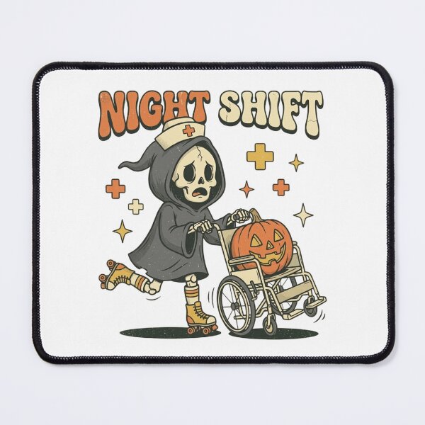 Item preview, Night Shift Nurse Halloween Shirt, Funny Skeleton Nurse T-Shirt, Retro Spooky Season RN Tee, Cute Nursing Student Gift designed and sold by ChockletBoy.