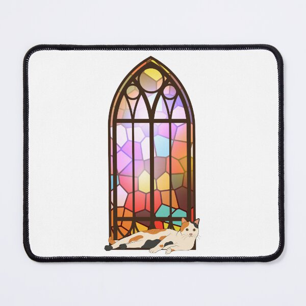 Item preview, Calico cat on stained glass designed and sold by Strangestory.