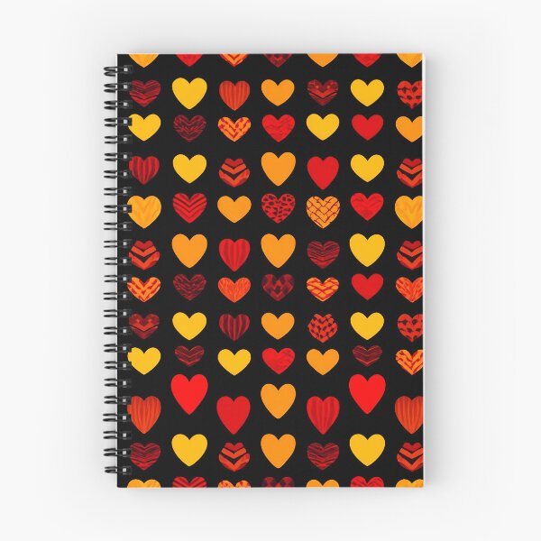 Item preview, Red Orange & Yellow Hearts Pattern – Romantic Love Design ❤️ designed and sold by IMuDesigner.