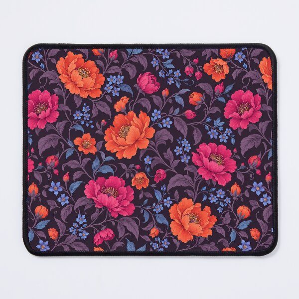 Item preview, Midnight Bloom Dark Floral Pattern – Colorful Gothic Botanical Art designed and sold by WheresMyMojo.