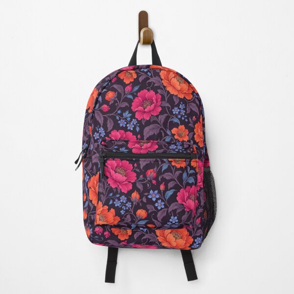 Item preview, Midnight Bloom Dark Floral Pattern – Colorful Gothic Botanical Art designed and sold by WheresMyMojo.