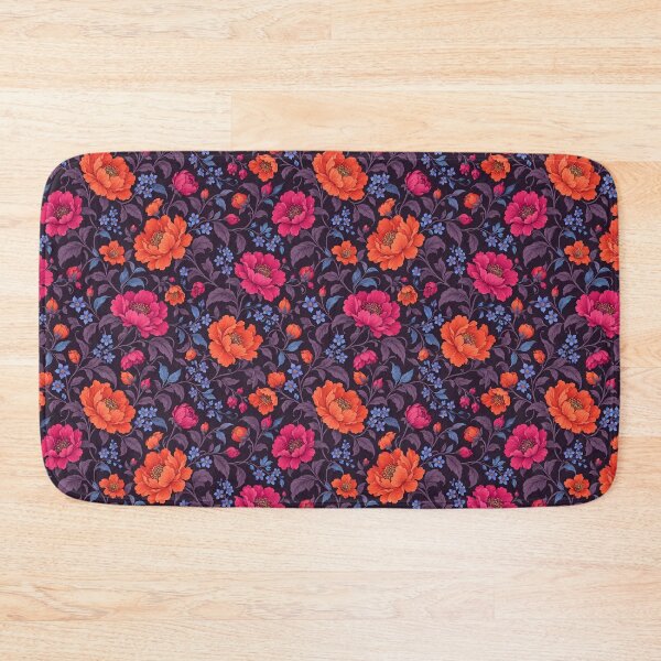 Item preview, Midnight Bloom Dark Floral Pattern – Colorful Gothic Botanical Art designed and sold by WheresMyMojo.
