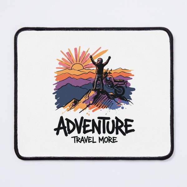 Item preview, Motorcycle Mountain Sunrise Adventure Art Print designed and sold by Merch by Das Design Studio.