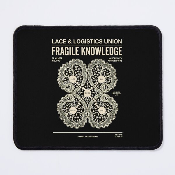 Item preview, Lace Making Logistics Union Fragile Knowledge designed and sold by SplashTastic.