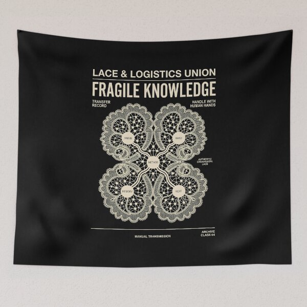 Item preview, Lace Making Logistics Union Fragile Knowledge designed and sold by SplashTastic.