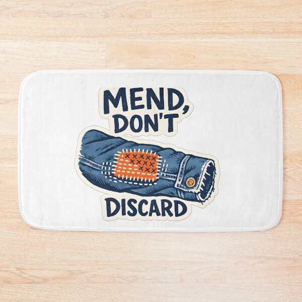 Item preview, Mend Don't Discard Visible Mending Slow Fashion T-Shirt designed and sold by Naviora.
