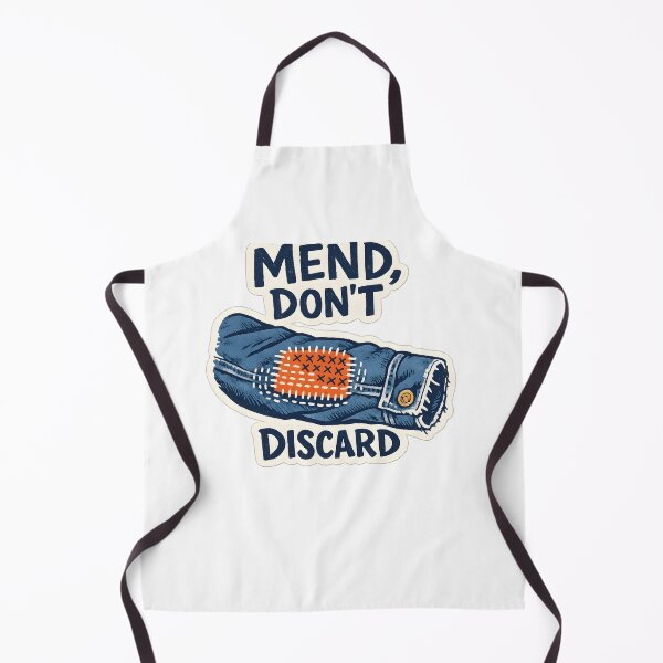 Item preview, Mend Don't Discard Visible Mending Slow Fashion T-Shirt designed and sold by Naviora.