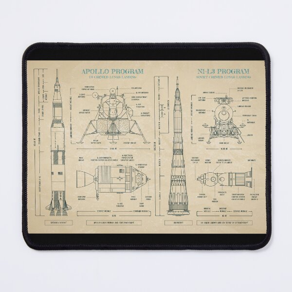 Artikelvorschau, US Apollo Program vs Soviet N1-L3 Program. Moon Landing (Parchment) entworfen und verkauft von BGALAXY.