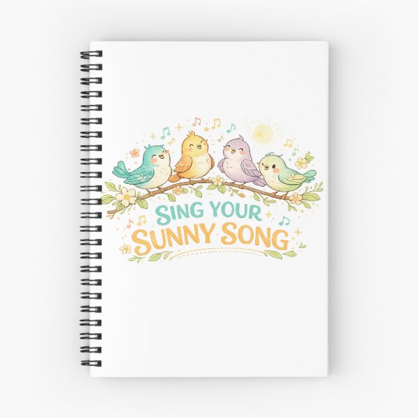 Item preview, Sing Your Sunny Song Cute Singing Birds Floral Cottagecore Art Design designed and sold by inkoutninja.
