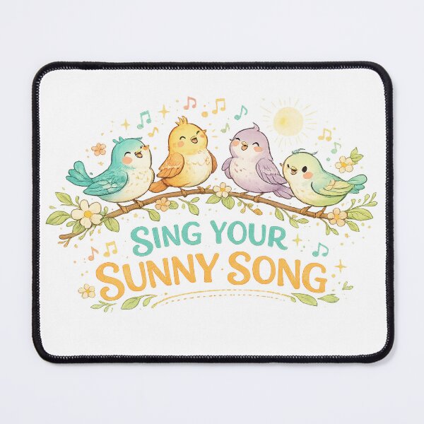 Item preview, Sing Your Sunny Song Cute Singing Birds Floral Cottagecore Art Design designed and sold by inkoutninja.
