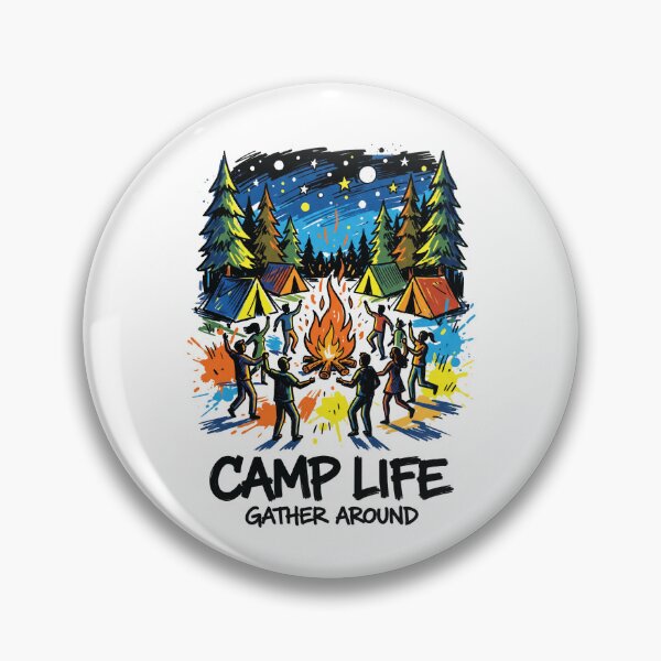 Item preview, Campfire Friends Bonfire Adventure Art Print designed and sold by Merch by Das Design Studio.