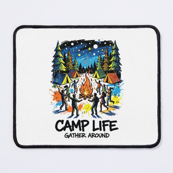 Item preview, Campfire Friends Bonfire Adventure Art Print designed and sold by Merch by Das Design Studio.