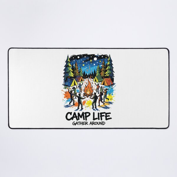 Item preview, Campfire Friends Bonfire Adventure Art Print designed and sold by Merch by Das Design Studio.