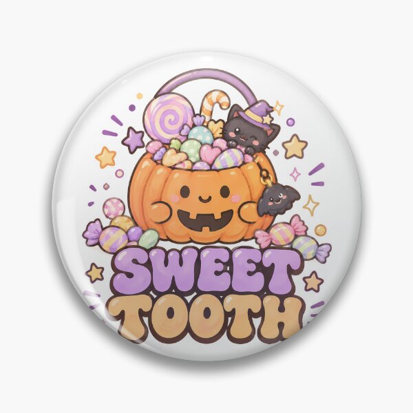 Item preview, Pastel Goth Sweet Tooth Black Cat - Cute Kawaii Halloween Candy designed and sold by ianm1028.