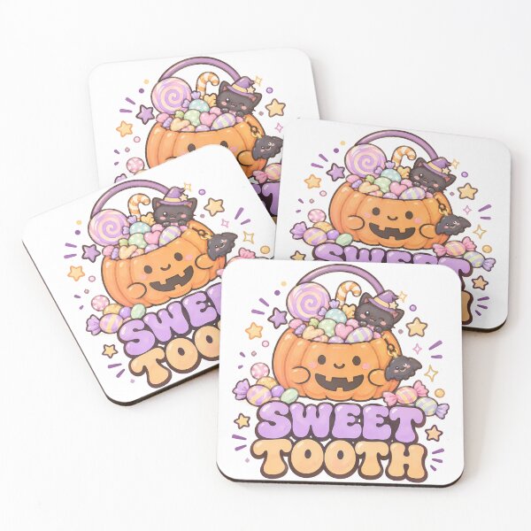 Item preview, Pastel Goth Sweet Tooth Black Cat - Cute Kawaii Halloween Candy designed and sold by ianm1028.