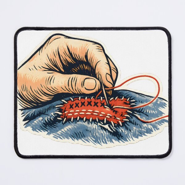 Item preview, The Repair Hand Mending Sewing Slow Fashion T-Shirt designed and sold by Naviora.