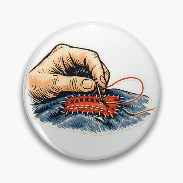 Item preview, The Repair Hand Mending Sewing Slow Fashion T-Shirt designed and sold by Naviora.