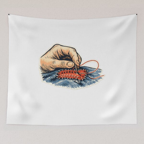 Item preview, The Repair Hand Mending Sewing Slow Fashion T-Shirt designed and sold by Naviora.