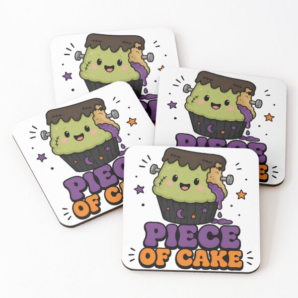 Item preview, Groovy Retro Piece of Cake - Funny Cute Frankenstein Cupcake designed and sold by ianm1028.