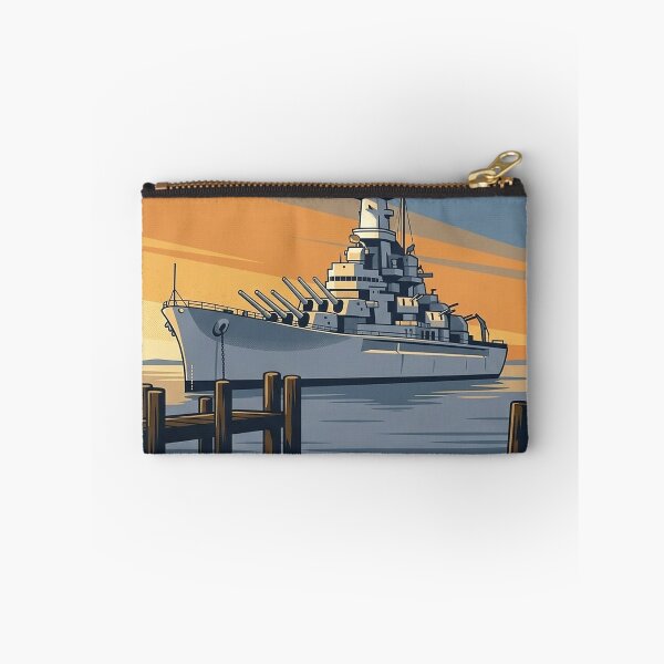 Item preview, USS Alabama Battleship Broadside Vintage Travel Badge Sticker designed and sold by DetourDgn.