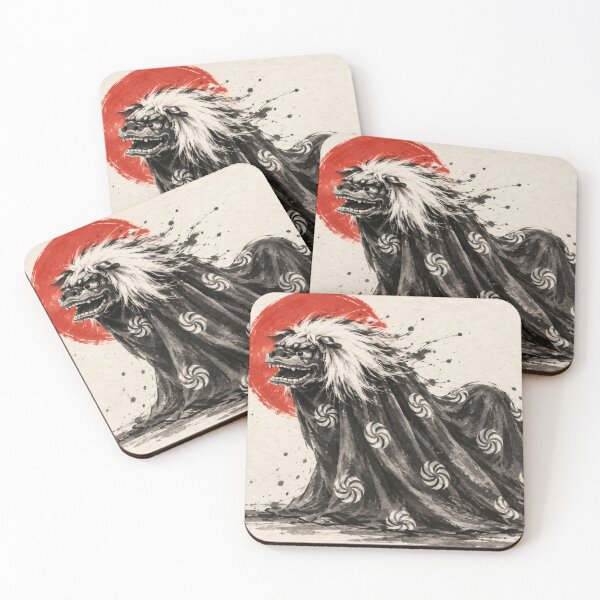 Item preview, Japanese Shishimai Lion Dance Sumi-e Ink Art designed and sold by KeisJapan.