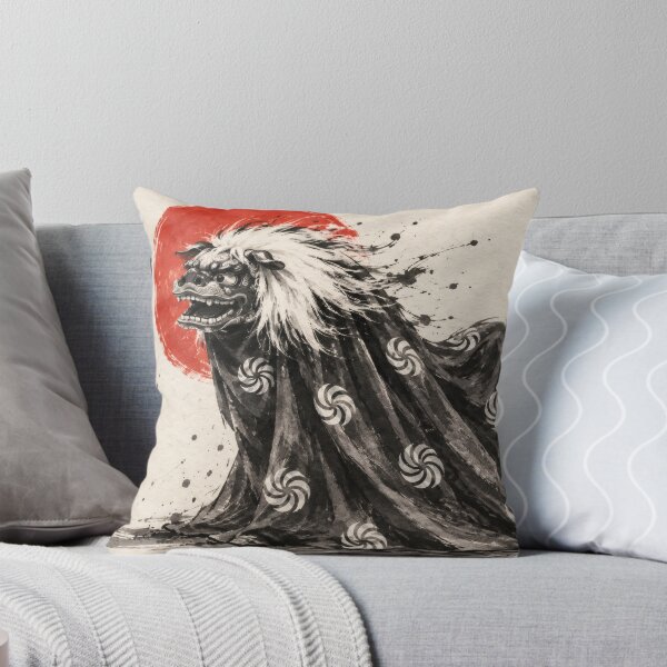 Item preview, Japanese Shishimai Lion Dance Sumi-e Ink Art designed and sold by KeisJapan.