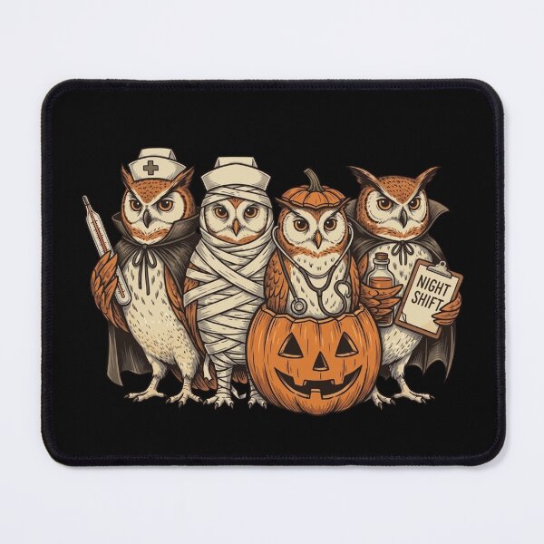 Item preview, Halloween Night Shift Nurse Comfort Colors Shirt, Spooky Owl Tee, Healthcare Worker Gift, Fall Nursing Shirt, Nurse Appreciation Gift designed and sold by ChockletBoy.