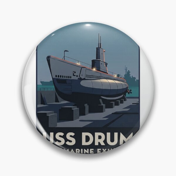 Item preview, USS Drum Submarine Battleship Memorial Park Sticker designed and sold by DetourDgn.