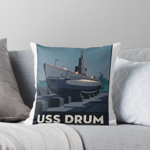 Item preview, USS Drum Submarine Battleship Memorial Park Sticker designed and sold by DetourDgn.