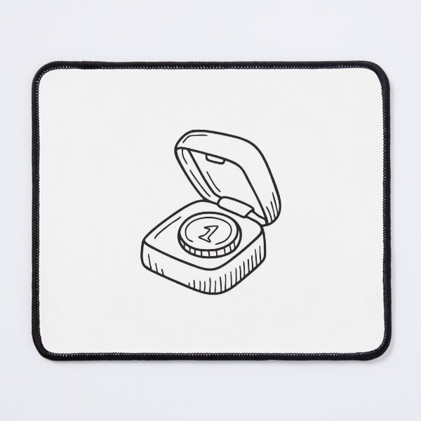 Item preview, doodle illustration of a souvenir coin enclosed in doodle illustration of a compact case designed and sold by rasagamastore.