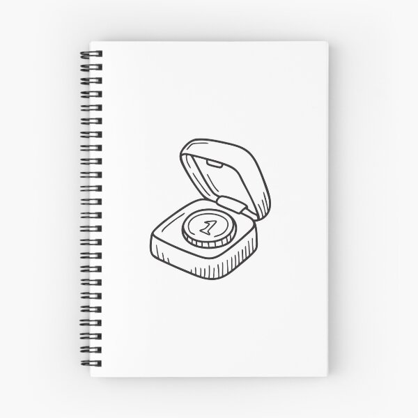 Item preview, doodle illustration of a souvenir coin enclosed in doodle illustration of a compact case designed and sold by rasagamastore.