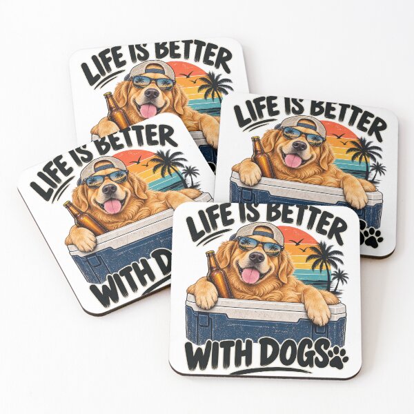 Item preview, La vida es mejor con perros. Perro de playa. designed and sold by ABprintstudio.