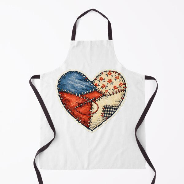 Item preview, Handmade Patchwork Heart Sewing Textile Art T-Shirt designed and sold by Naviora.