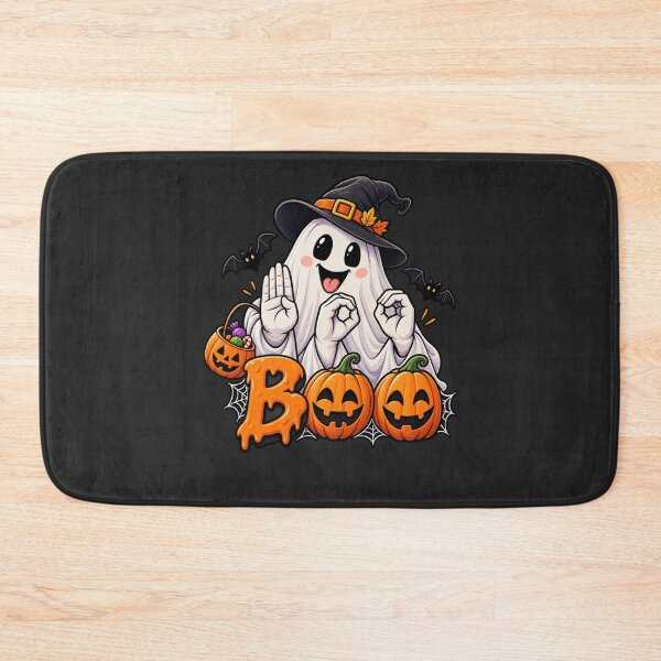 Item preview, Cute Ghost ASL Boo Sign Language Deaf Halloween Pumpkin designed and sold by TaraxDoolittle.