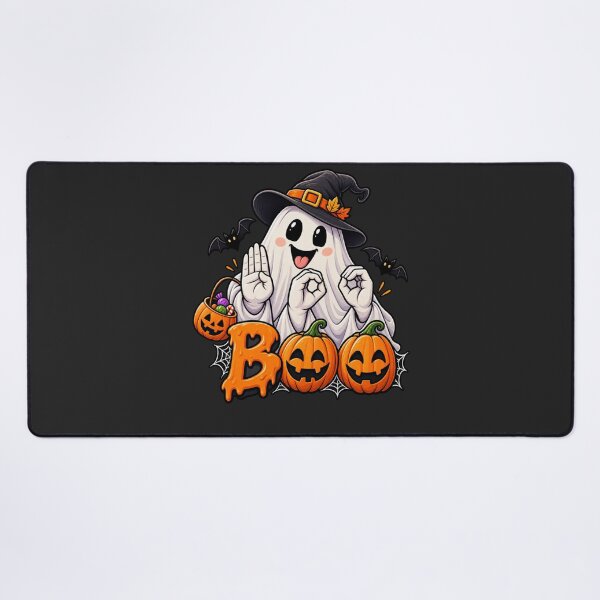 Item preview, Cute Ghost ASL Boo Sign Language Deaf Halloween Pumpkin designed and sold by TaraxDoolittle.