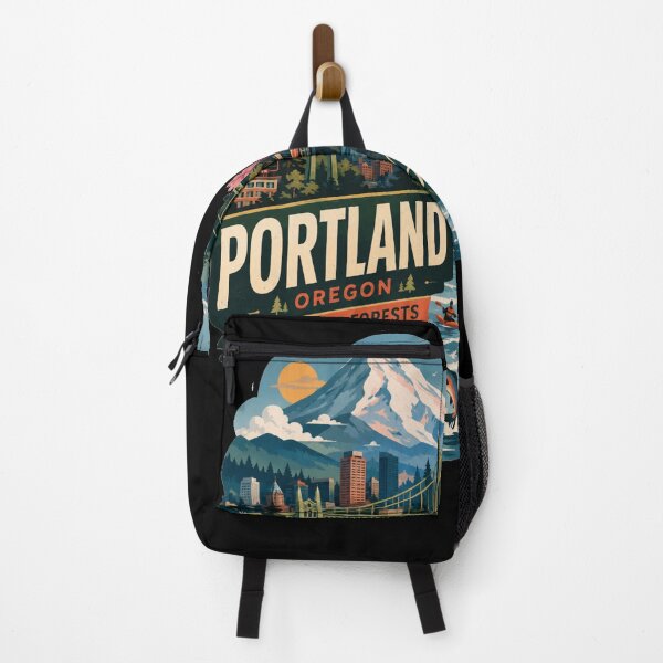 Item preview, Portland Oregon | Pacific Northwest Bridges & Forests Vintage Illustration designed and sold by Dikshant Goyal.