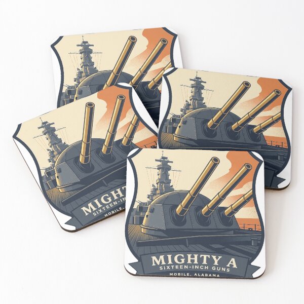 Item preview, USS Alabama 16-Inch Gun Turret Heraldic Crest Sticker designed and sold by DetourDgn.