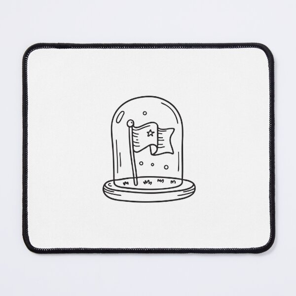 Item preview, doodle illustration of a folded national flag enclosed in doodle illustration of a display frame designed and sold by rasagamastore.