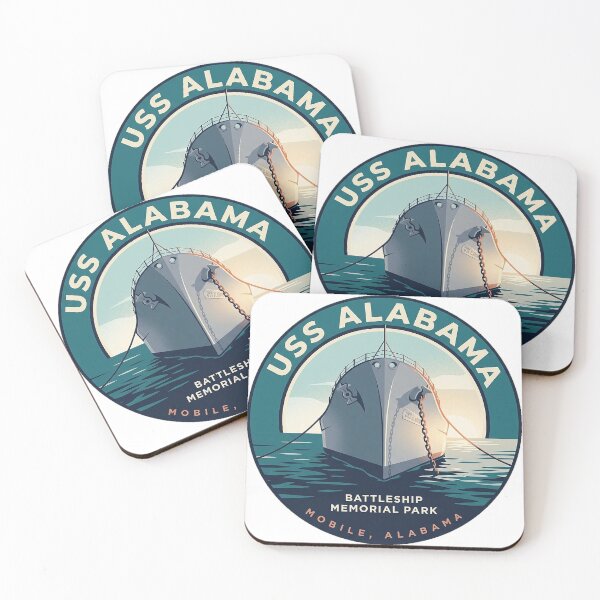 Item preview, USS Alabama Battleship Bow Circular Travel Badge Sticker designed and sold by DetourDgn.