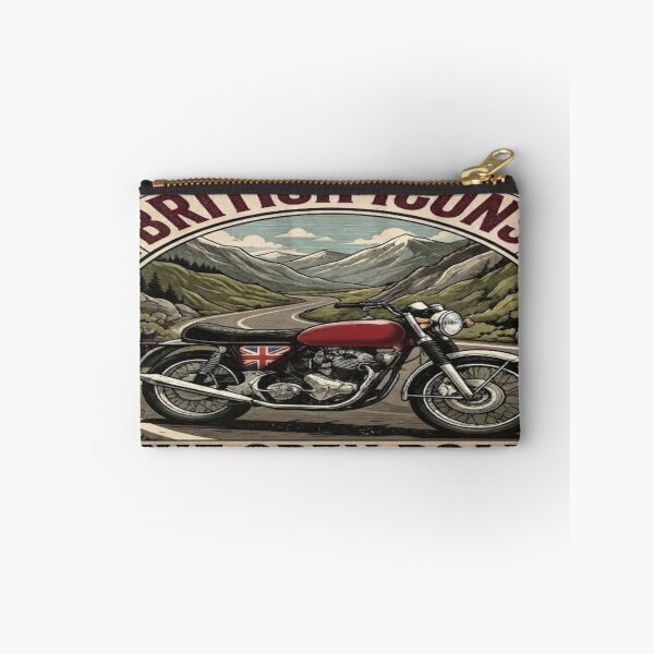Item preview, British Icons Winding Mountain Pass Vintage Motorcycle designed and sold by FABIOLA1970.