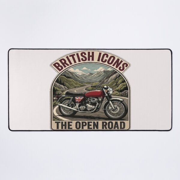 Item preview, British Icons Winding Mountain Pass Vintage Motorcycle designed and sold by FABIOLA1970.