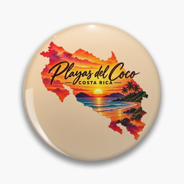 Item preview, Map of Costa Rica – Guanacaste Sunset designed and sold by OuterFuselage.