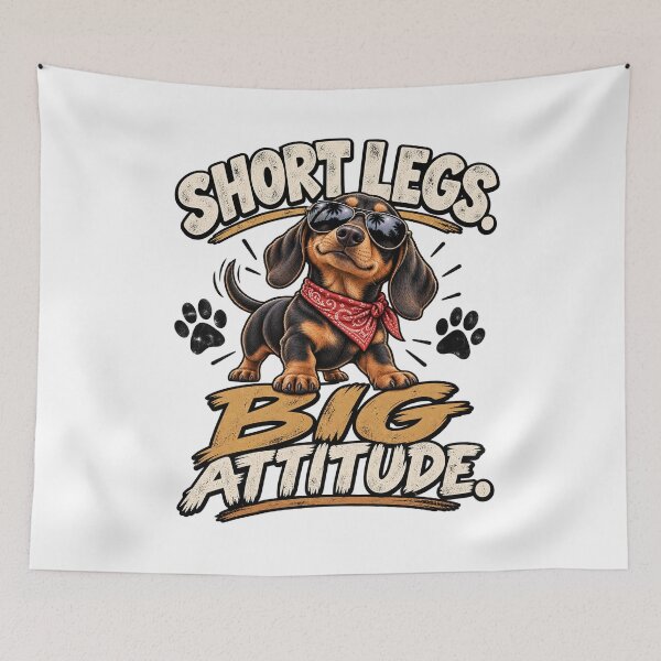 Item preview, Short Legs Big Attitude Dachshund designed and sold by ABprintstudio.