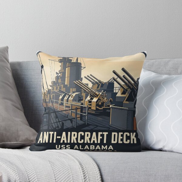 Item preview, USS Alabama Anti-Aircraft Deck Guns Vintage Badge Sticker designed and sold by DetourDgn.