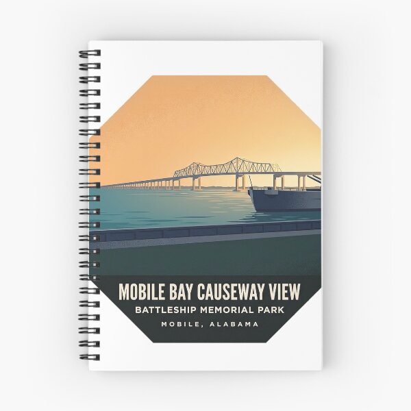 Item preview, Mobile Bay Causeway View Battleship Park Sticker designed and sold by DetourDgn.