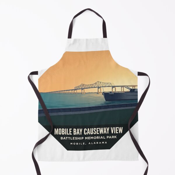 Item preview, Mobile Bay Causeway View Battleship Park Sticker designed and sold by DetourDgn.