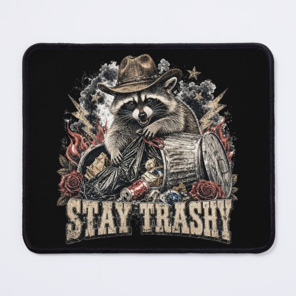 Item preview, Stay Trashy Cowboy Raccoon Western Soft Grunge designed and sold by Yellowriversss.