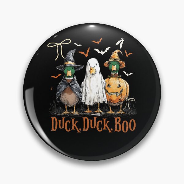 Item preview, Duck Duck Boo Ghost Vampire Pumpkin Goose Retro Halloween designed and sold by TaraxDoolittle.