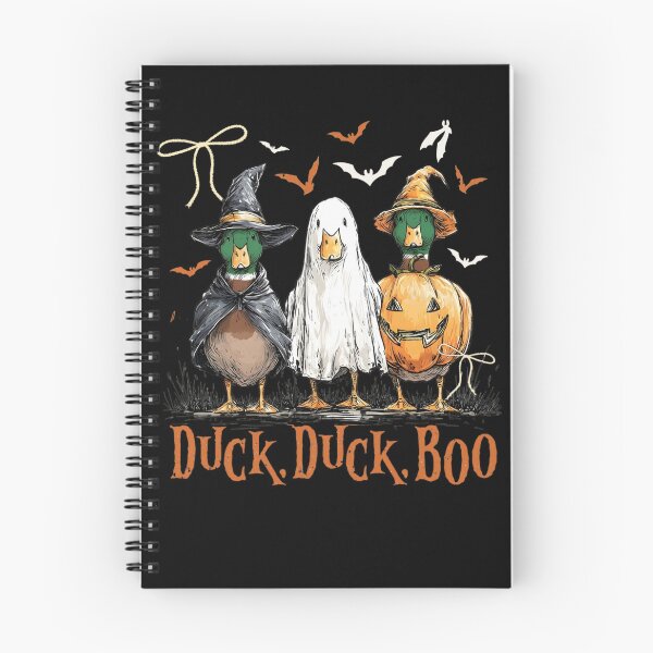 Item preview, Duck Duck Boo Ghost Vampire Pumpkin Goose Retro Halloween designed and sold by TaraxDoolittle.